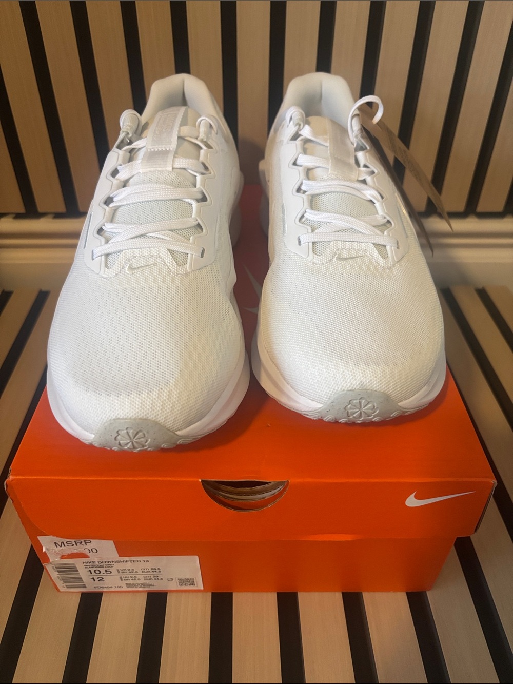 Nike White Mesh Athletic Sneakers